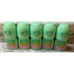 NEW 5 Sticks Mitchum Women Triple Odor Defense Deodorant Roll On Powder Fresh